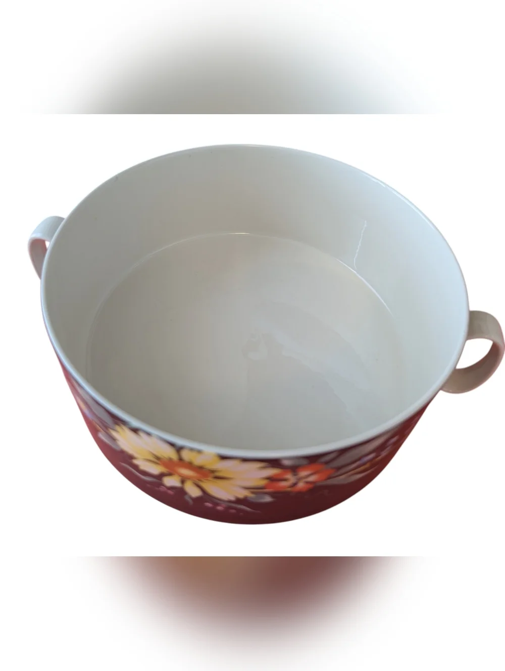 Villeroy & Boch Xenia Porcelain Covered Dish Vintage German Black Floral 80's